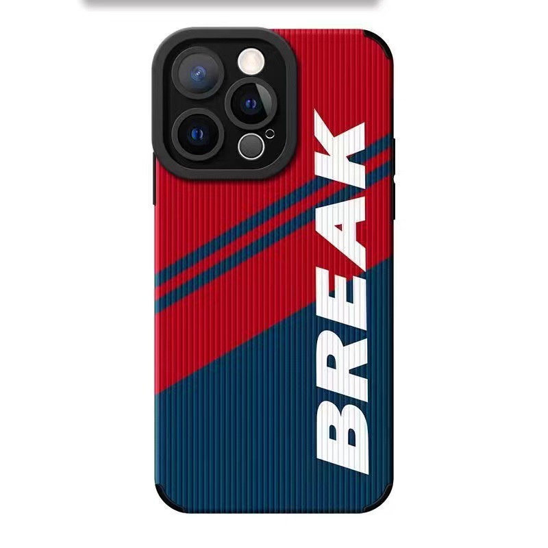 Lamb Skin Pretty BREAK Blue Red Soft Case IPhone 6S 7 Plus 8 Plus X XS XR XS Max 11 13 12 14 PRO Max 14 Plus 12 13 mINI SE Phone Case Girl Women's Fashion