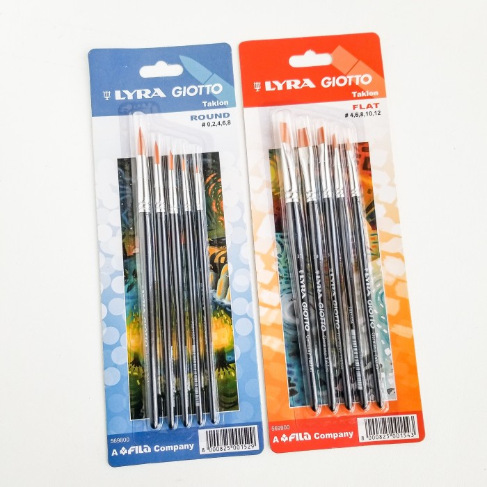 

Kuas Lukis Lyra Giotto set Flat Round 5pcs / Paint Brush - Roung 9800
