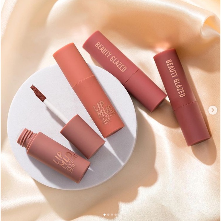 (READY &amp; ORI) Beauty Glazed Lip Mud Matte B151 A - 01