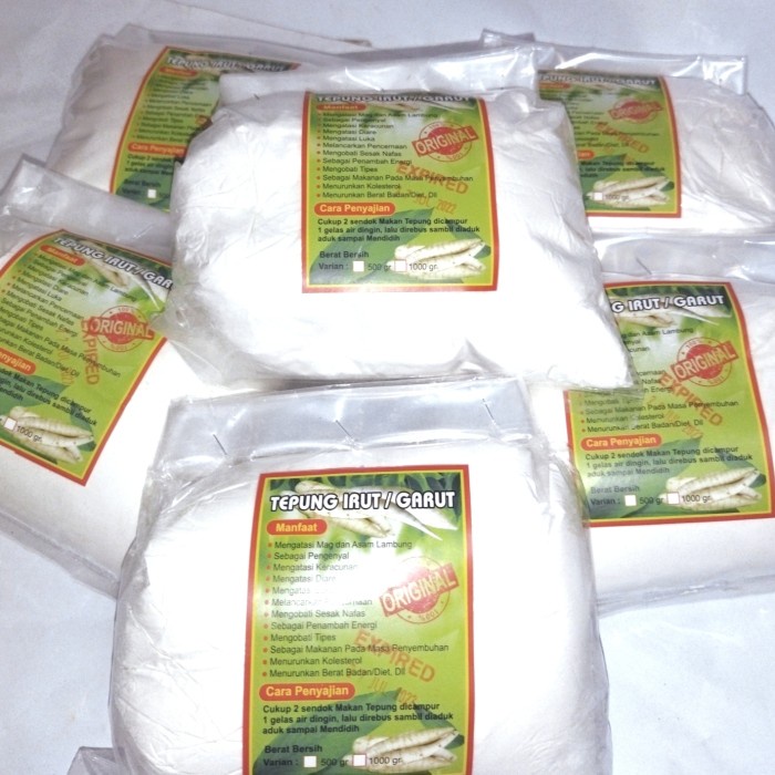 

Makanan | tepung angkrik irut pati garut asli 1kg/obat asam lambung./maagh/alami