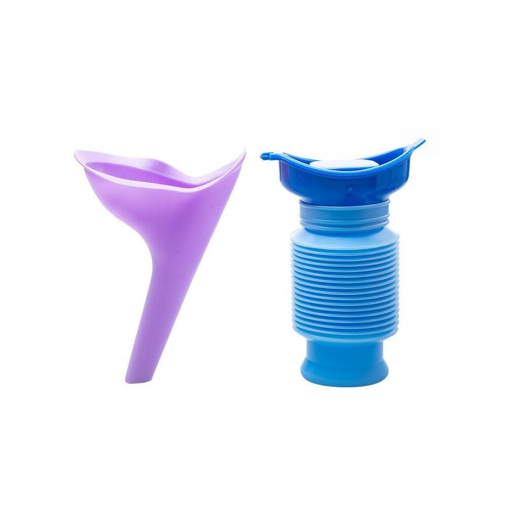 [Elegan] Mobil Urinal Portable 1set Outdoor Tools Toilet Darurat Wanita Telescopic Urina Ember Lipat Alas Urinoir