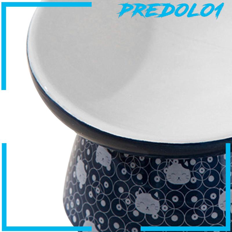 [Predolo1] Mangkok Makanan Kucing Keramik Susun Piring Cat Food and Water Raised Bowl Stylish