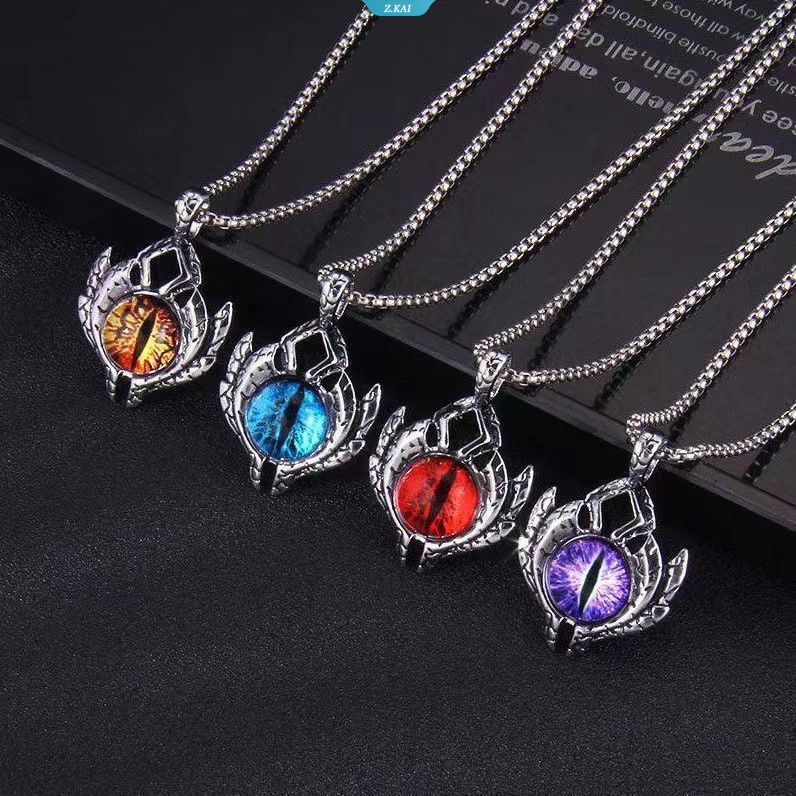 Kalung Kejahatan Mata Surga Kepribadian Titanium Steel Mata Kepribadian Alternatif Hip Hop Kalung [ZK]