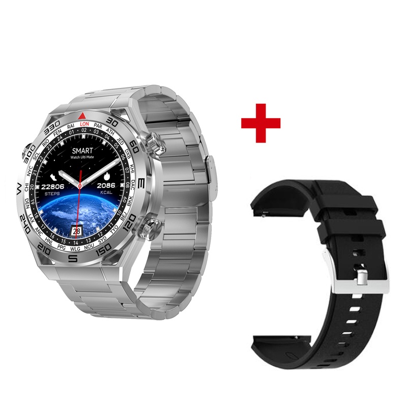 Jam Tangan Pintar Pria DT Ultra Mate Smart Watch 1.5&quot; HD Screen Health Management NFC Wireless Charging Smartwatch BT Call Bracelet Baterai Besar Olahraga Smartwatch Pria Sport Fitness Tracker