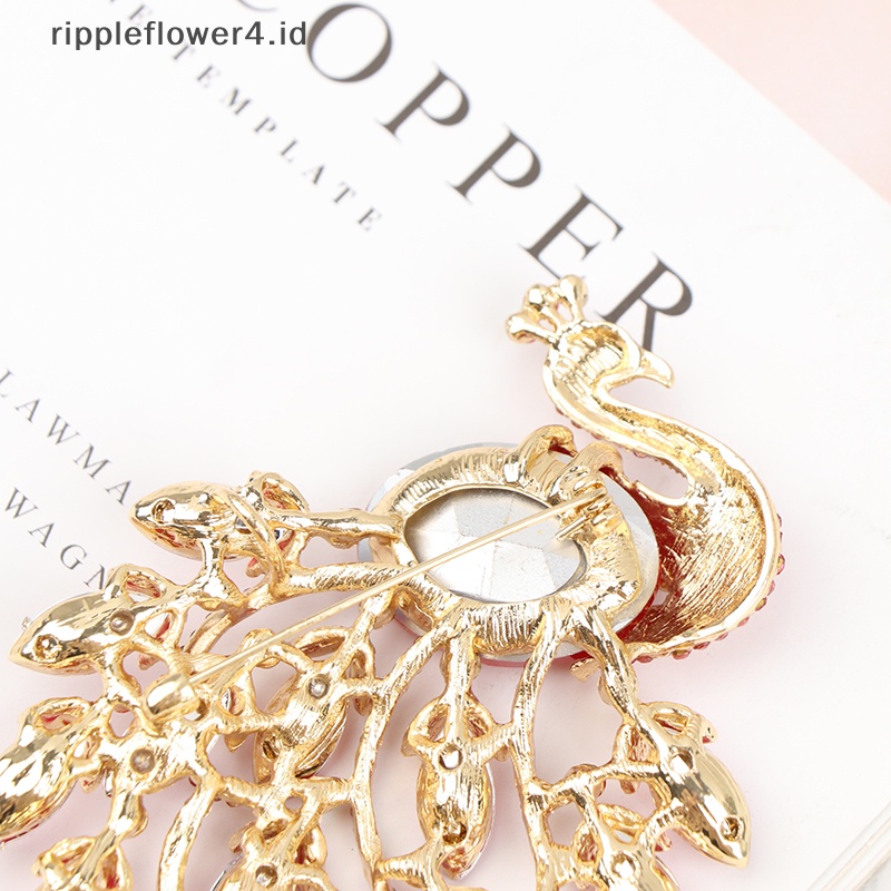 {rippleflower4.id} Bros Merak Bros Hewan Untuk Wanita Pin Aksesoris Perhiasan Pernikahan~