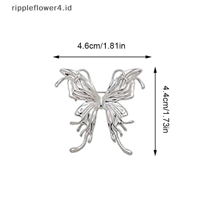 {rippleflower4.id} Kecantikan Bros Kupu-Kupu Untuk Wanita Unisex Metal Ins Gaya Serangga Pesta Kantor Bros Pin Perhiasan Hadiah~