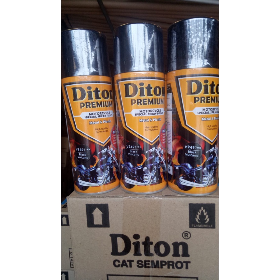 pilok pilox diton premium black vulcano 9491 400cc v9491** hitam vespa vulcano cat semprot diton premium