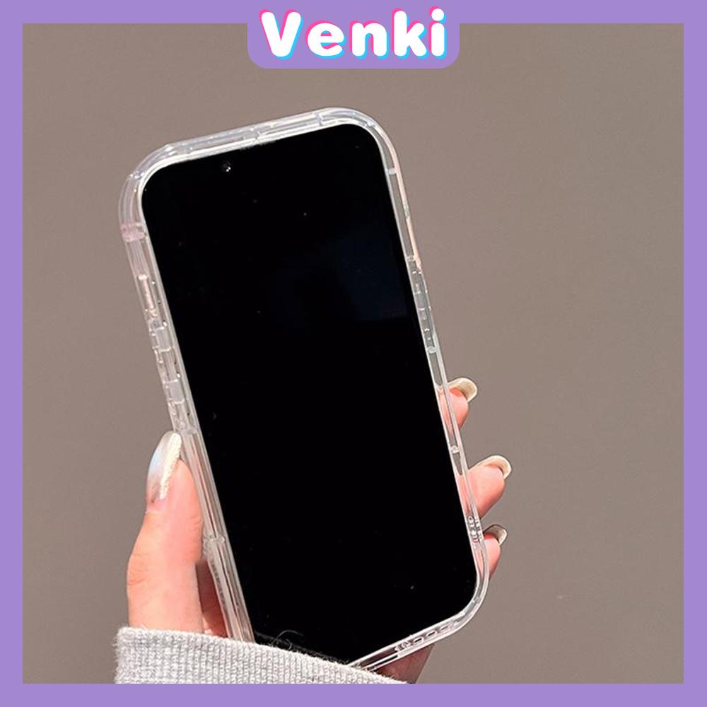 VENK I- Untuk iPhone 11 iPhone Case Laser Reflektif Bening Phone Case TPU Soft Shockproof Airbag Phone Case Lucu Kartun Kompatibel dengan iPhone 14 13 Pro max 12 Pro Max XR XR 7 8Plus