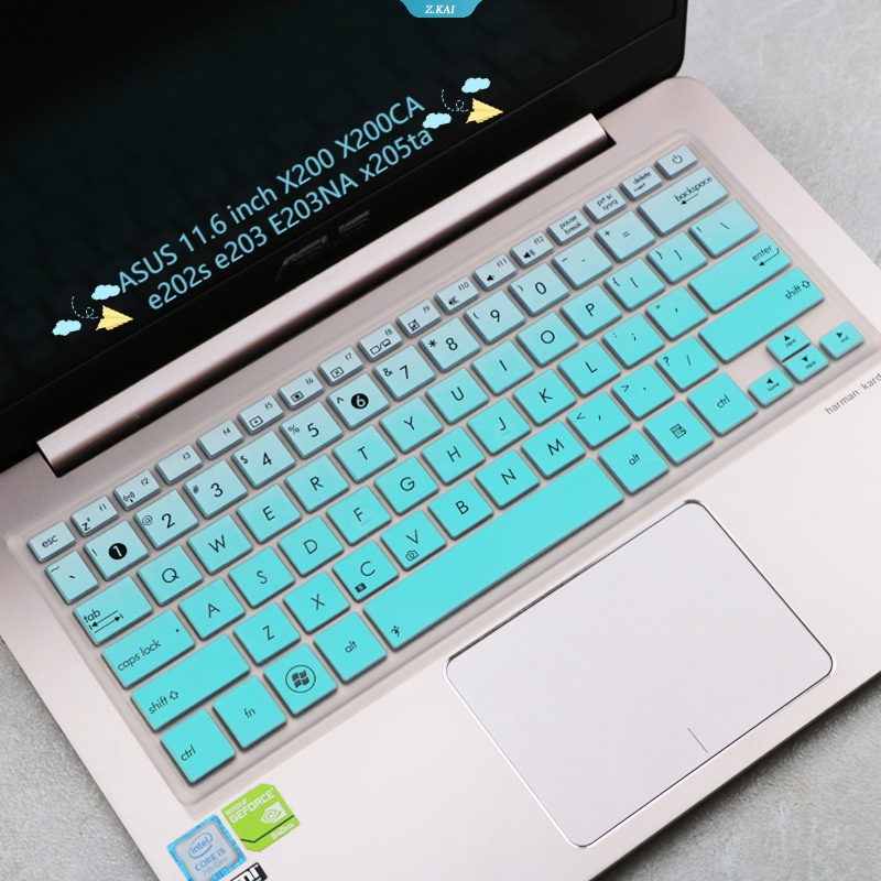 Laptop Slim Soft Cover Pelindung Untuk Model ASUS 11.6 Inch X200 X200CA E202s E203 E203NA X205ta Keyboard Protector Film Pelindung Silikon Tahan Air [ZK]