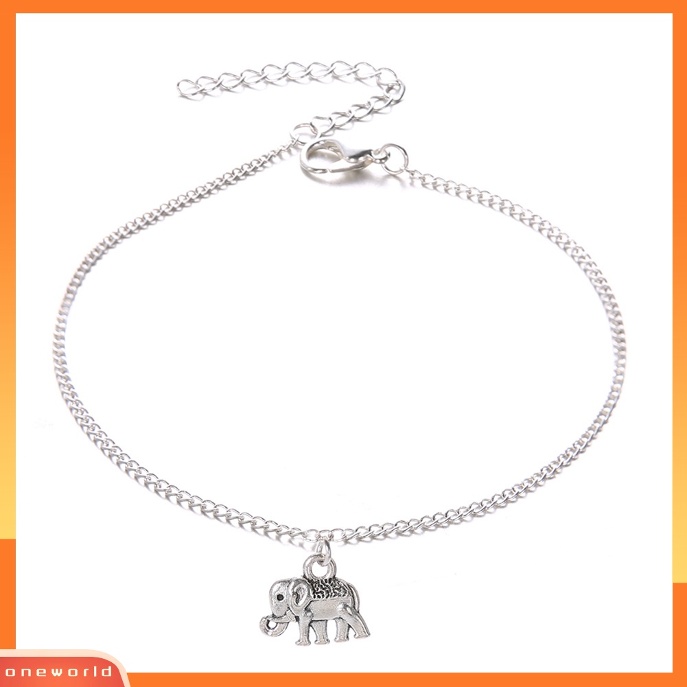 [WOD] Wanita Gajah Liontin Gelang Kaki Ankle Gelang Pantai Sandal Barefoot Perhiasan Hadiah