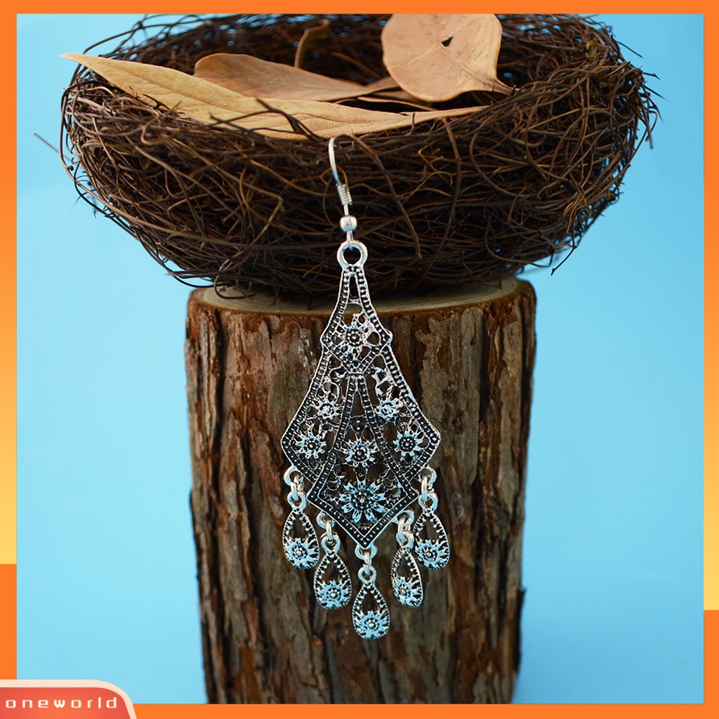 [WOD] 1pasang Anting Drop Bentuk Air Terjun Anti-Alergi Mudah Diterapkan Boho Lampu Gantung Menjuntai Drop Earrings Untuk Anak Perempuan