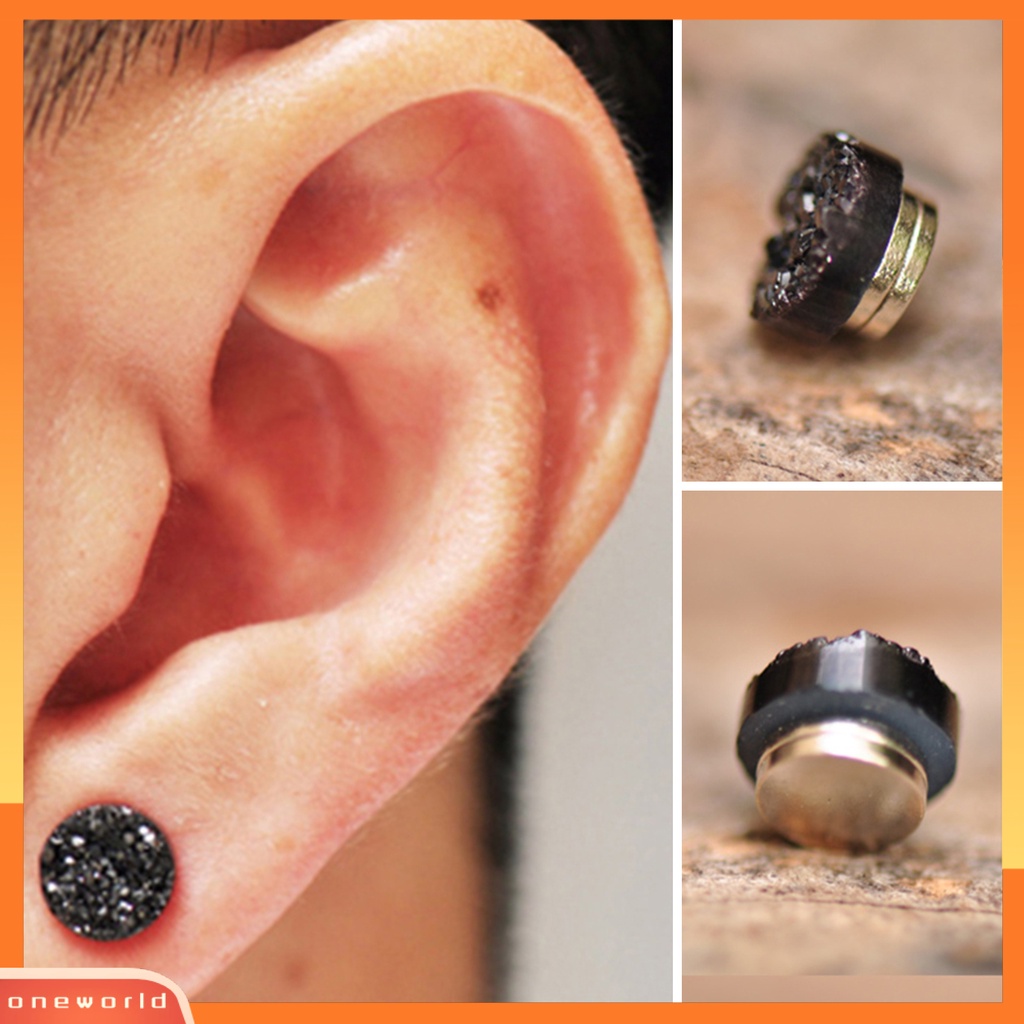 [WOD] 1pasang Klip Telinga Shiny Non-piercing Tanpa Sakit Geometris Electroplating Fashion Wanita Pria ic Stud Earrings Perhiasan Hadiah Untuk Pakaian Sehari-Hari