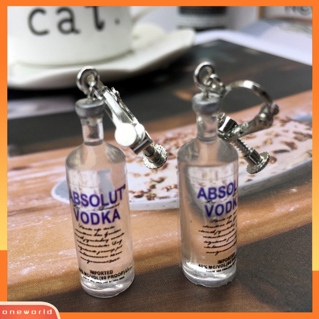 [WOD] 1pasang Botol Minum Mini Lucu Bentuk Anting Elegan Untuk Pacaran