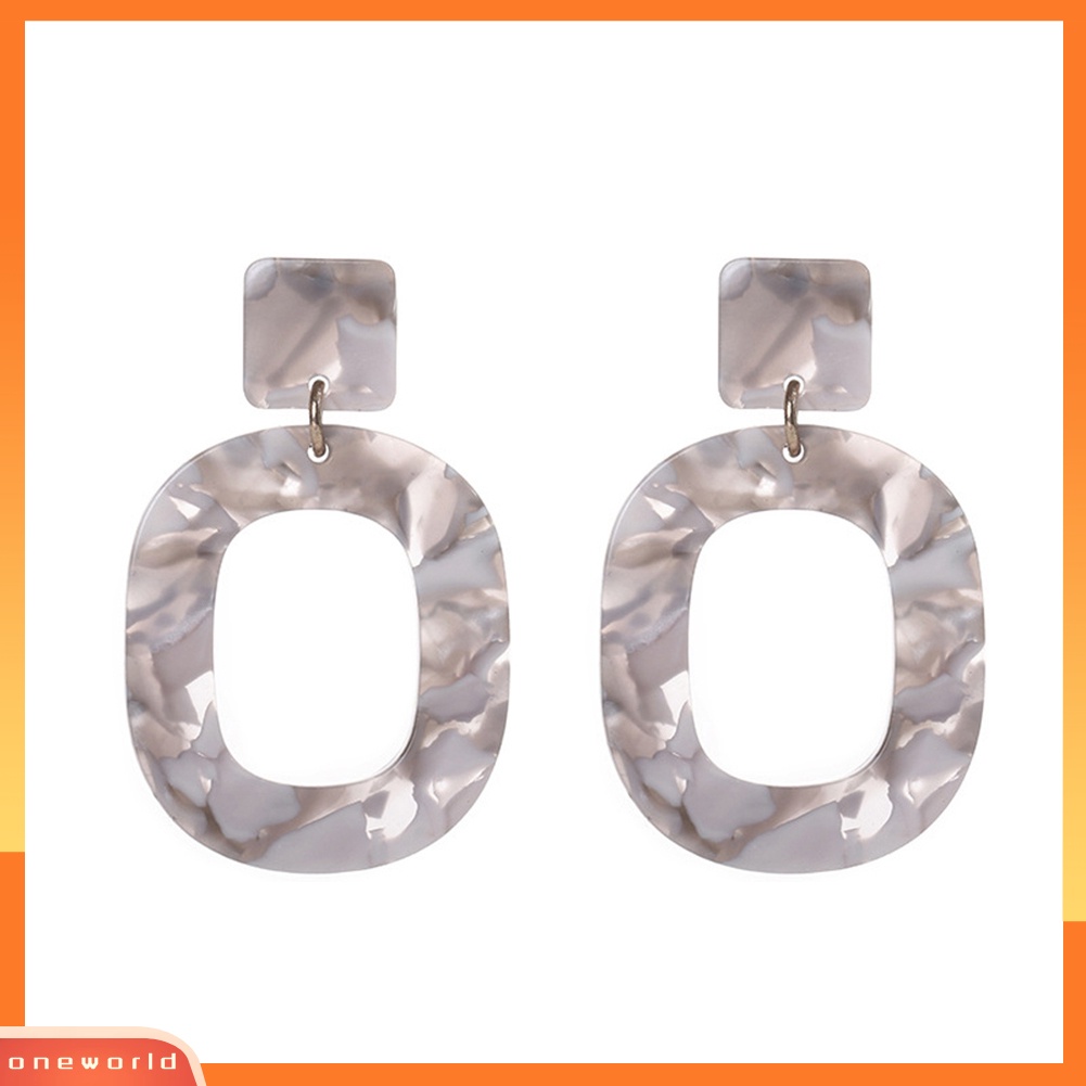 [WOD] Fashion Berongga Lingkaran Pernyataan Wanita Geometris Stud Earrings Perhiasan Hadiah