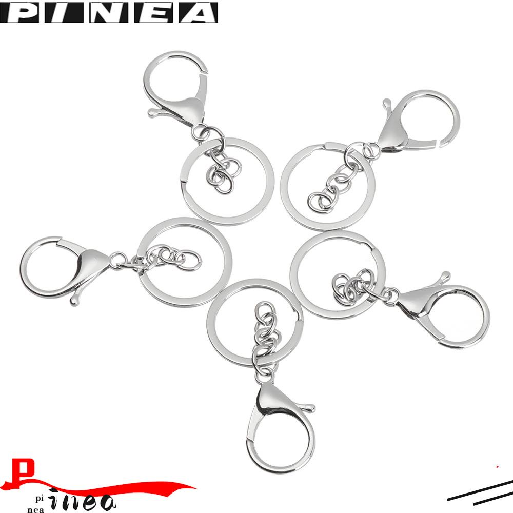 Nanas 5pcs Split Key Ring Rhodium Warna Emas Aksesoris Holders Key Hook