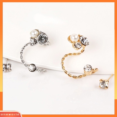 [WOD] Wanita Fashion Berlian Imitasi Anting Stud Telinga Klip Perhiasan Charms Xmas Hadiah