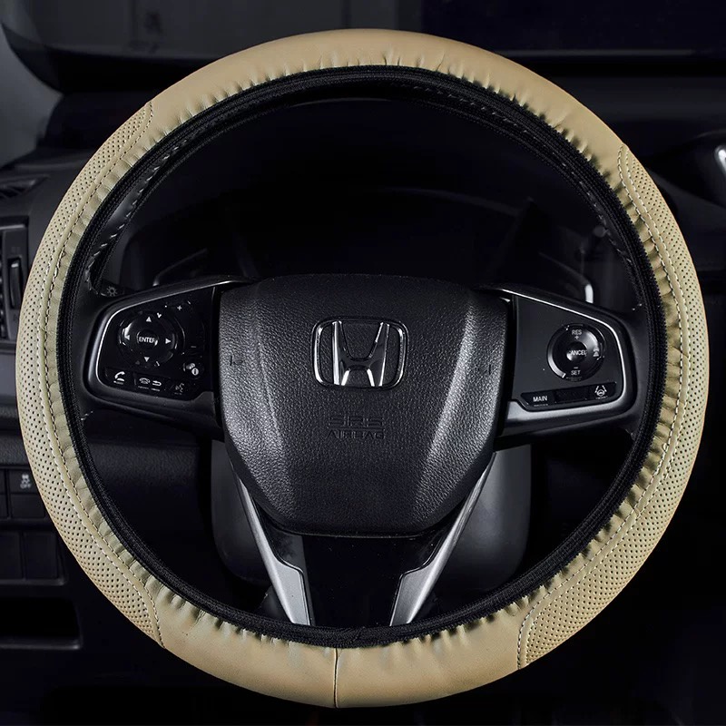 Cocok Untuk Melindungi Setir Mobil Sarung Kulit Dengan Berlian Imitasi fashionable car steering wheel leather cover