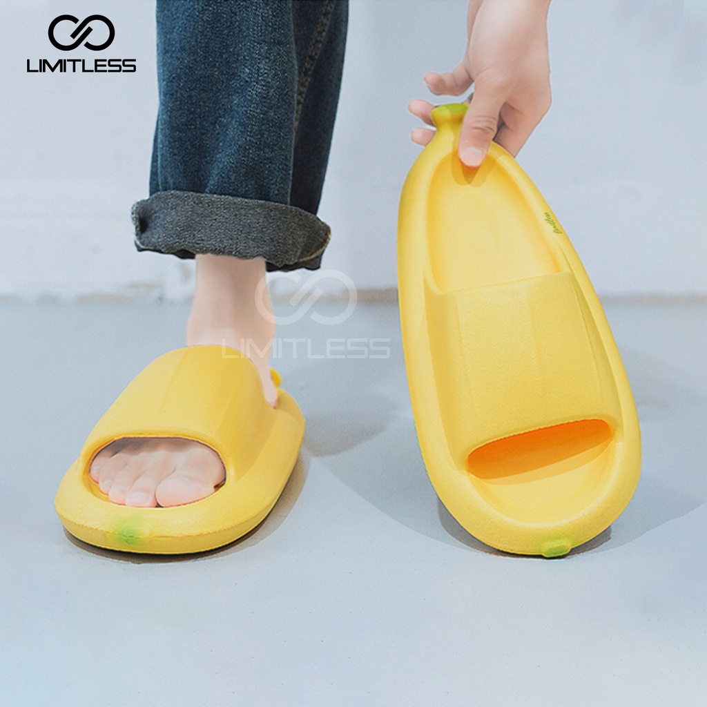 Sandal Banana Dewasa Lucu Korean Style Sendal Pisang Wanita Terbaru 2023 Sandal Selop Wanita Pisang Empuk Slip On