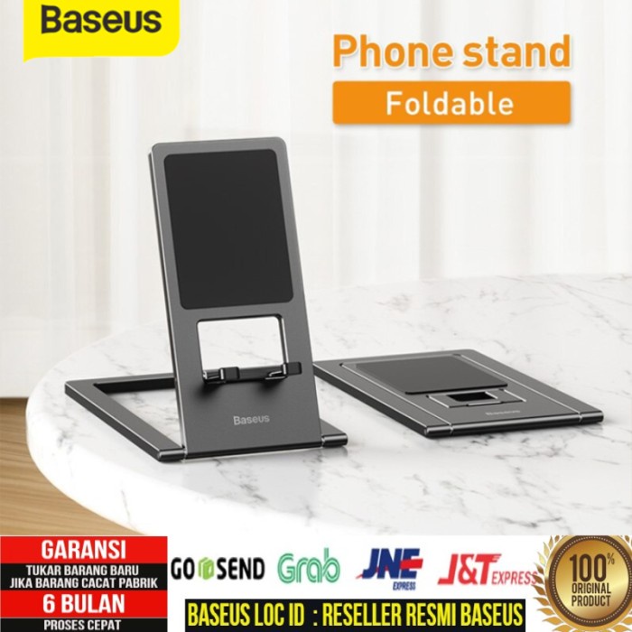 Baseus Foldable Metal Phone Holder Stand Dudukan Universal Ipad Tablet