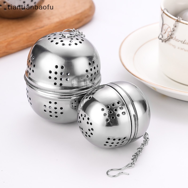 [tiantianbaofu] Stainless Steel Ball Tea Leak Ball Tea Leak Mesh Filter Saringan Teh Infuser Butik