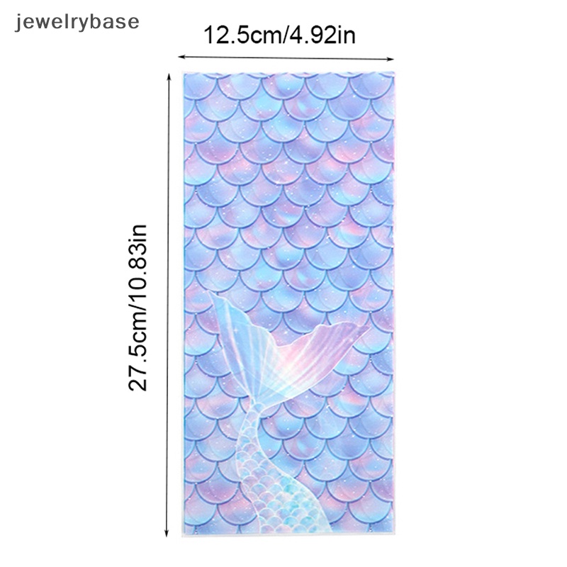 [jewelrybase] 50 Pcs Mermaid Pesta Hadiah Tas Biskuit Packing Bag Mermaid Tail Timbangan Traktir Tas Butik