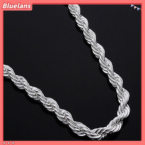 [BLS] Kalung Rantai Twist Perak Wanita Pria925 Pesona Perhiasan Fashion