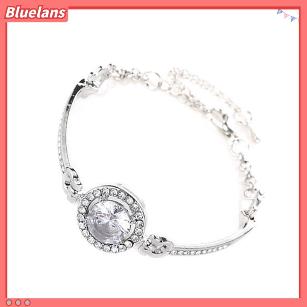 [BLS] Women Bracelet Sparkling Vibrant Color Lobster Clasp Design Adjustable Dengan Rantai Ekstensi Alloy Berlian Imitasi Bersinar Gelang Wanita Perhiasan Hadiah Untuk Perempuan