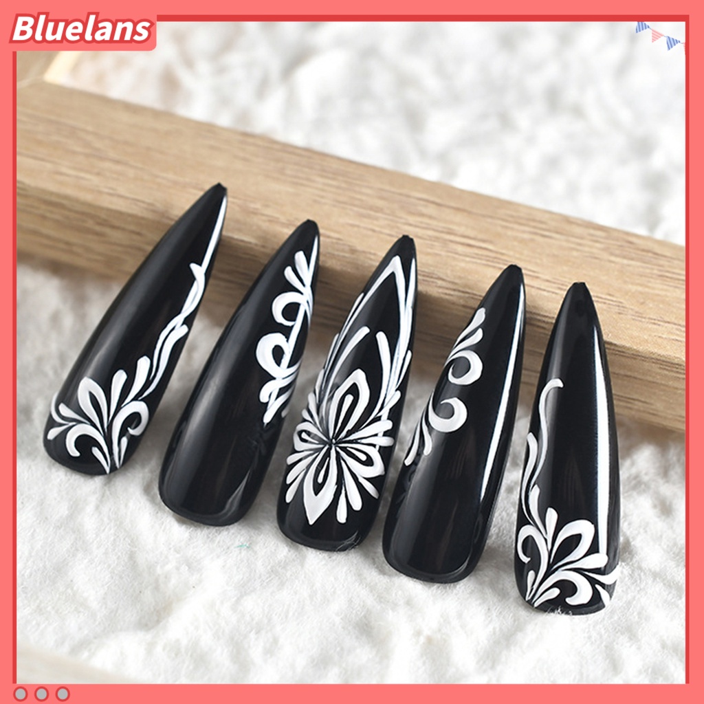 [BLM] 5g Nail Art Plester No-wash Hitam Putih Warna-Warni Lukisan Gel Kaleng Timbul Kutek Gel Untuk Salon Kuku