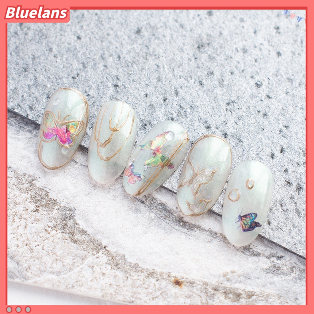[BLM] Stiker Kuku Bentuk Indah Tahan Air Eye-catching Butterfly Nail Art Decal Easy-Peel Nail Nail Nail Nail Sticker Perlengkapan Kecantikan
