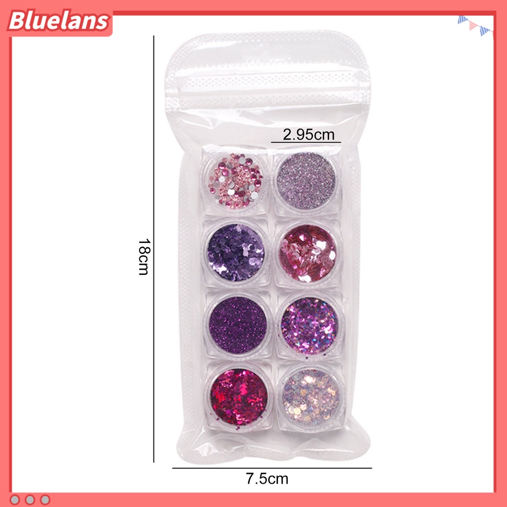 [BLM] 1tas Kuku Payet Efek Mengkilap Gloss Tahan Lama DIY Warna-Warni Sangat Tipis Tidak Teratur Berkilau Nail Art Flash Manicure Store Supply
