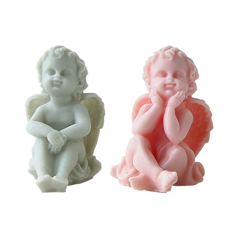 Siy Silicone DIY Kerajinan Cetakan Silikon Sabun Cetakan Lucu Berbentuk Malaikat Cetakan Lilin Sabun Membuat Cetakan DIY Hand-Making Supp