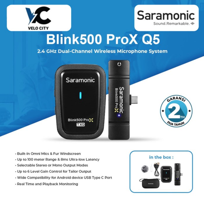 Saramonic Blink 500 ProX Q5 Dual-Channel Wireless Microphone System