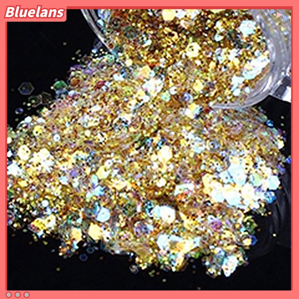 [BLM] Fashion Glizty Bubuk Kuku Debu DIY Nail Art Sequin Powder Glitter Slices