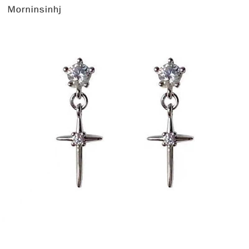 Mornin 1pasang Anting Tusuk Kristal Cantik Untuk Wanita Lucu Perhiasan Aksesoris Shinny Zircon Wanita Remaja Manis Keren Fashion Earring id