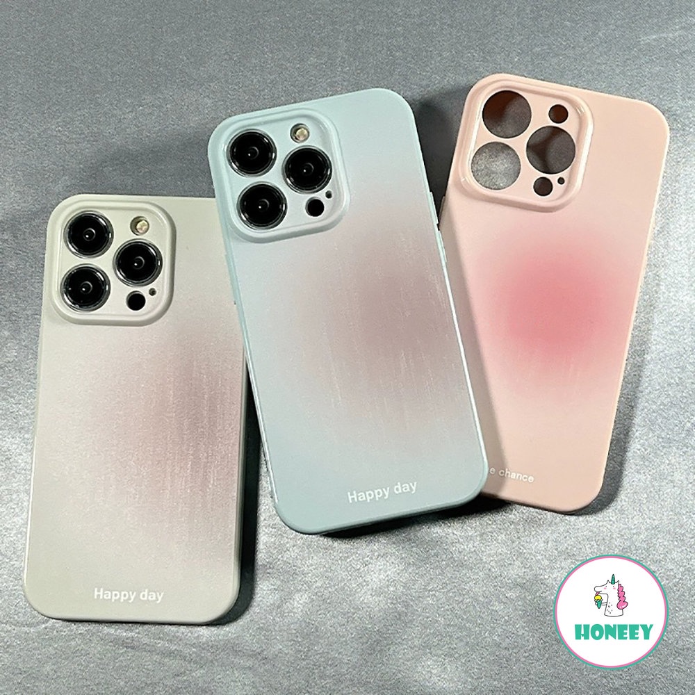 IPHONE Casing Ponsel Halo Gradiasi Lucu Untuk Iphone14 13 12 11 Pro Max14 Plus Silikon Lembut Shockproof Bumper Penutup Belakang