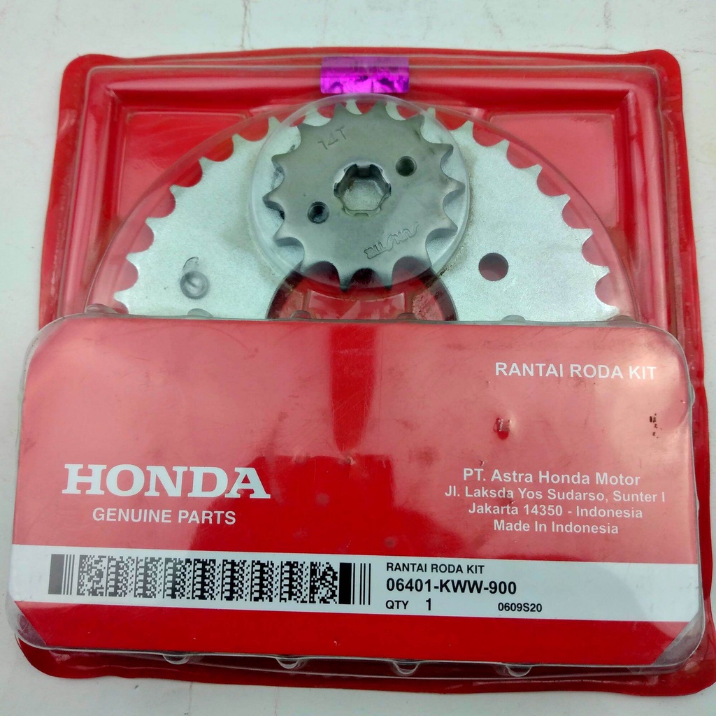 gear set revo 110 KWW - rantai set sepeda motor honda blade new