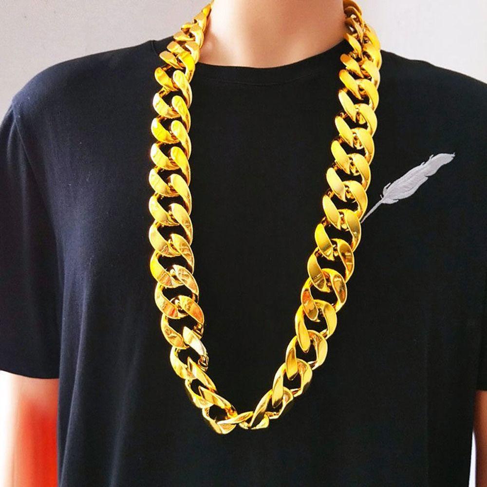 NICKOLAS1 Pria Berlebihan Kalung Desain Niche Keren Yang Dipersonalisasi DIY Rantai Pinggang Berlapis Emas Rantai Sweater Plastik
