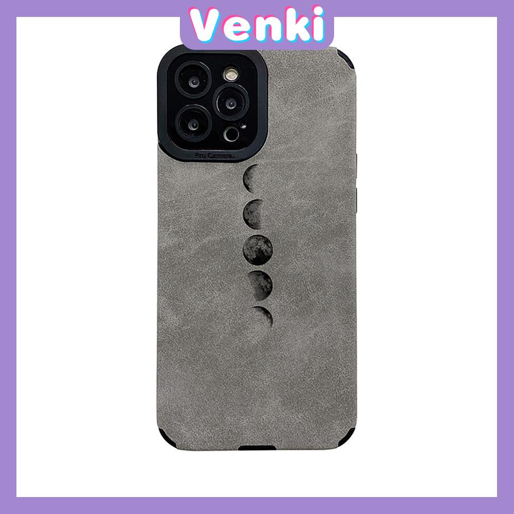 VENKI - Untuk iPhone 11 Case Leather Pupil Suede Cover Soft Shockproof Cover Kamera Simple Creative Earth Kompatibel dengan iPhone 14 13 Pro max 12 Pro max xr xs 7Plus 8Plus