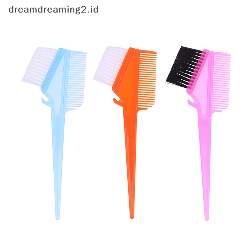 (drea) Pro Alat Salon Sikat Pewarna Pewarna Rambut Plastik Sisir Barber Salon Tint Hairdressing Styling Tools Sisir Warna Rambut Dengan Sikat //