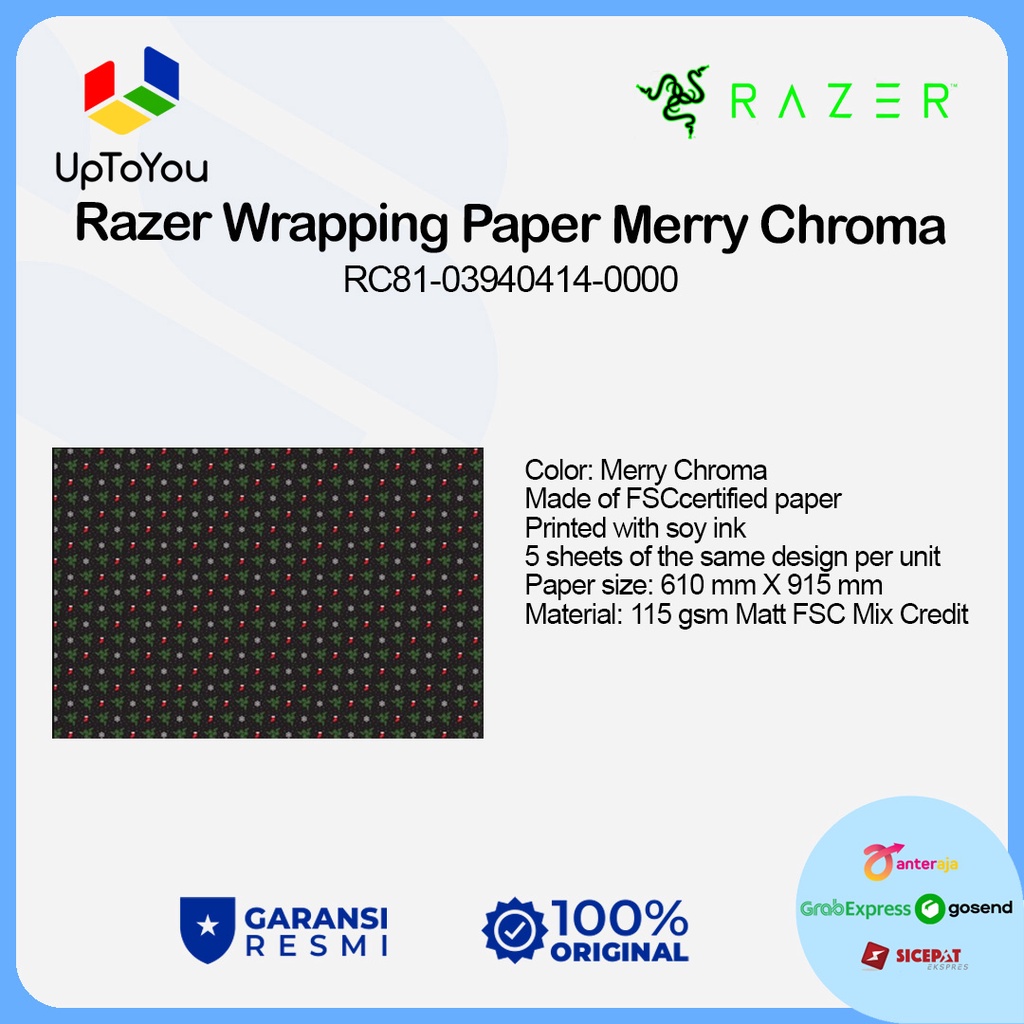 

Razer Acc Wrapping Paper Merry Chroma