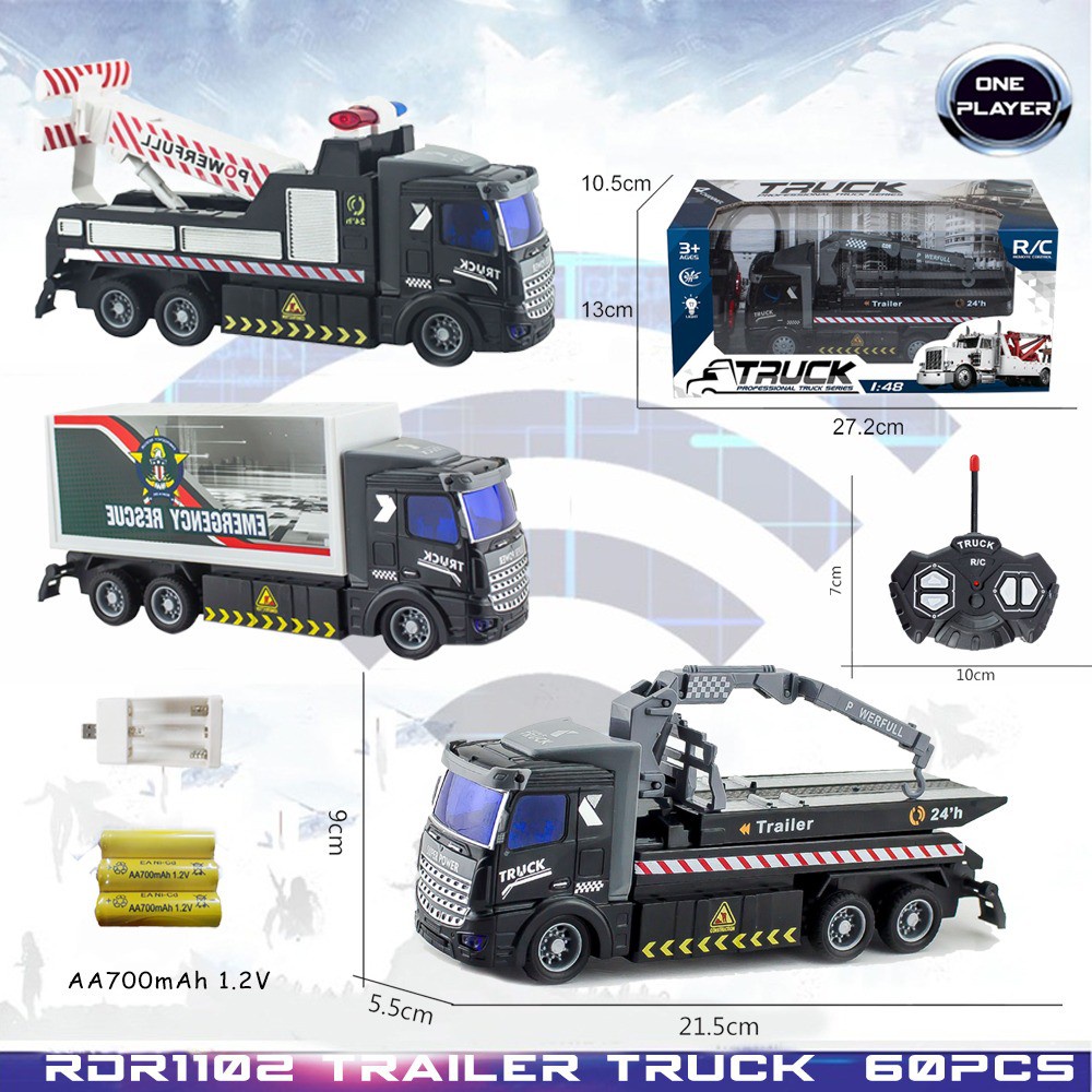MURAH RDR1102  RC Truk Truck Polisi Police Box Mainan Anak Mobil Mobilan Remote Control  Koleksi RAD