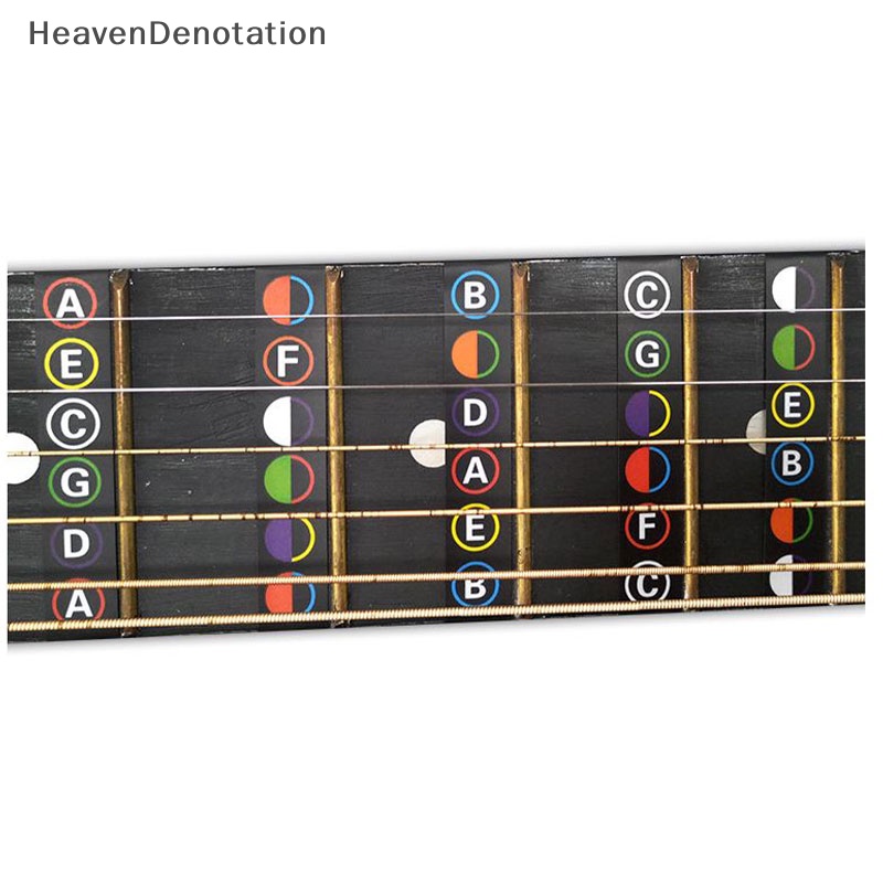 [HeavenDenotation] Gitar Fretboard Notes Peta Label Stiker Fingerboard Fret Decals Untuk Guitarra HDV