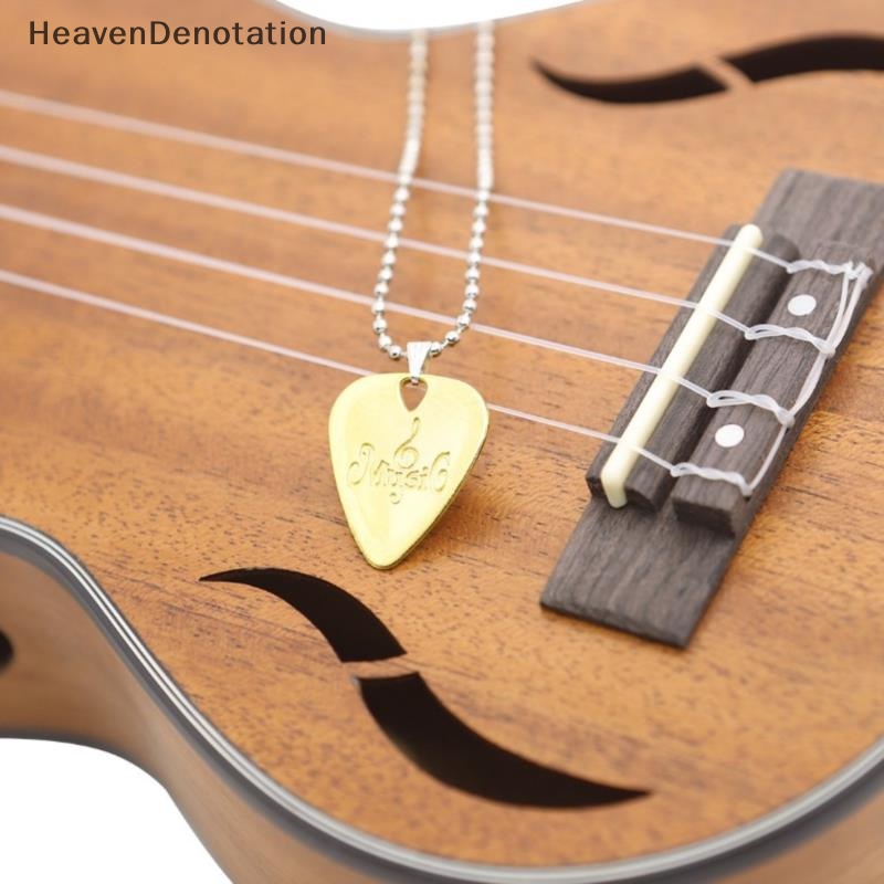 [HeavenDenotation] Kalung Bass Gitar Elektrik Akustik Logam Pick Tipis Mediator Pick Dengan Rantai HDV