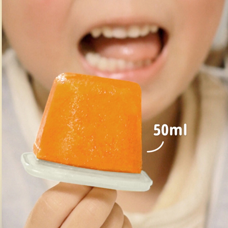 [Fitur] Musim Panas Buah Es Loli Beku Cangkir Bayi Pelengkap Makanan Membuat Tray Mudah-Demoulding Icy Cube Mold Sederhana Puding Jelly DIY Cetakan Kotak