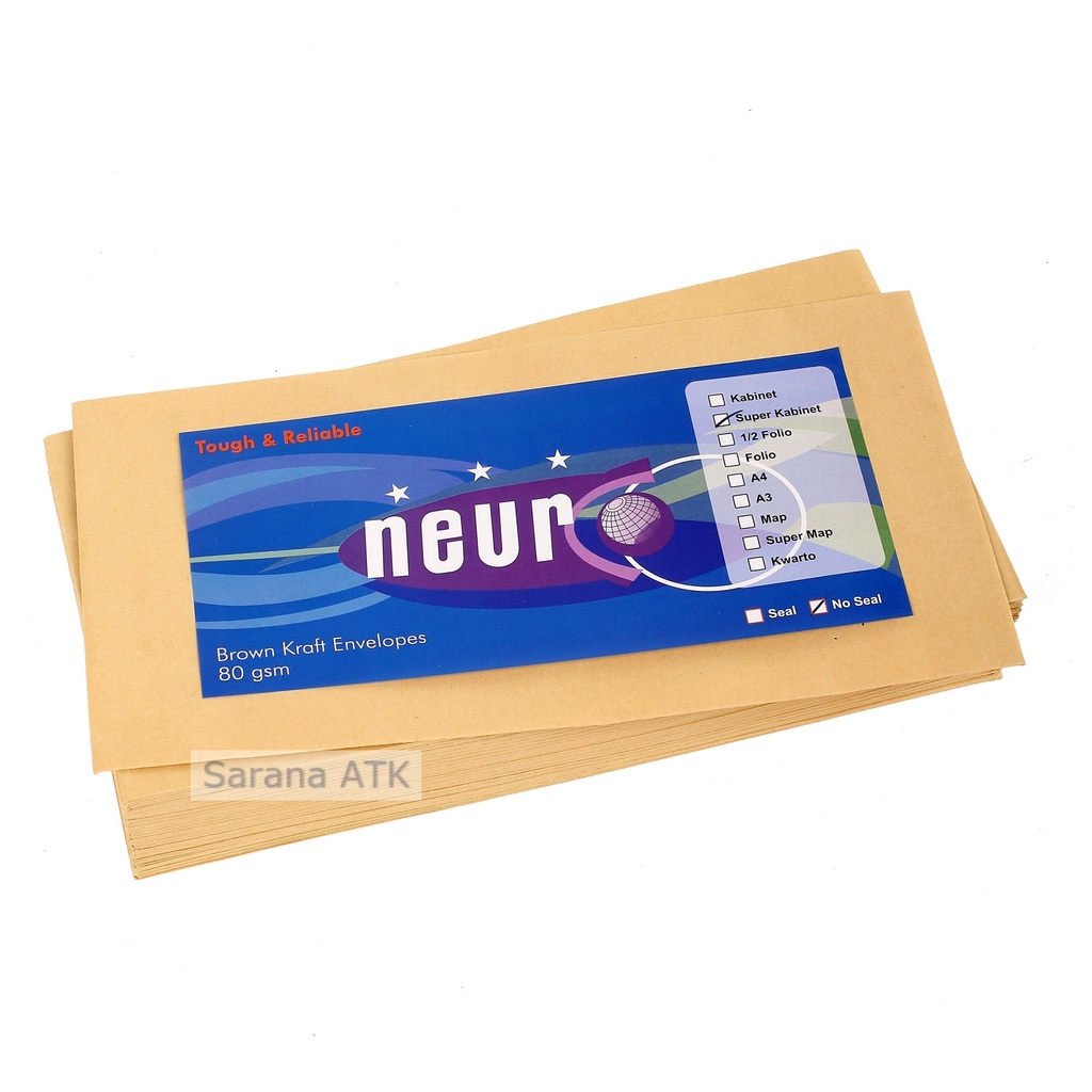 

Neuro - Amplop Coklat Ukuran Super Cabinet Non Seal - Pack