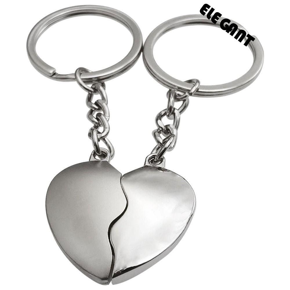 [Elegan] Gantungan Kunci Couple 1pasang Kualitas Tinggi Pecinta Perhiasan Souvenir Dekorasi Love Key Chain