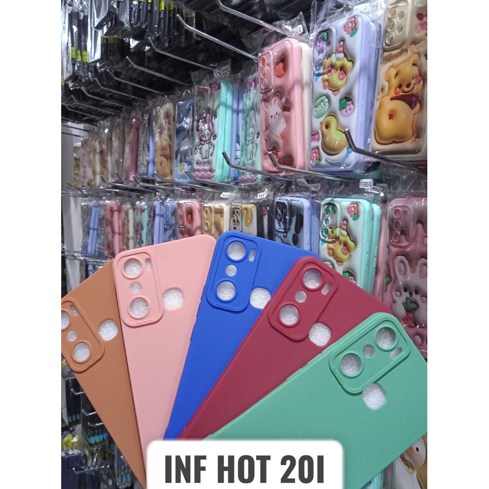 Pro Camera Soft Case Infinix Hot 30/Hot 30i/Smart 7/Hot 20i/Hot 12 Play/Hot 9/Hot 8/Note 12i/Zero 20 Solid Color Angel eye