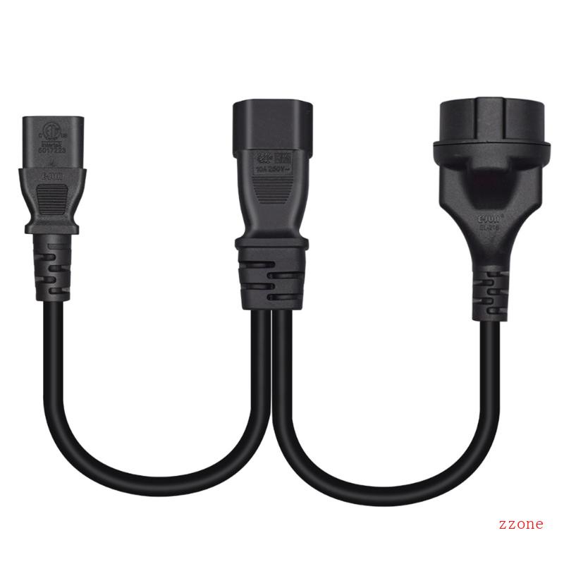 Zzz IEC320 C14 to IEC320 C13 +EU4 Kabel Adaptor AC-Power 8mm 3termina Male to Female Power Connector Cord Wire