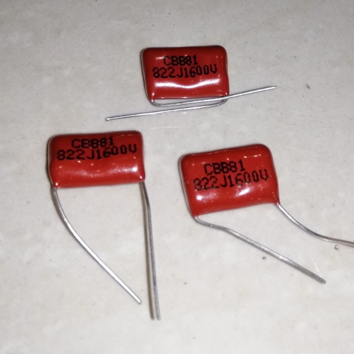 5 Buah 5Pcs CBB81 822J 822 1600V 8,2nF 1600 Volt 8200pF Kapasitor Milar