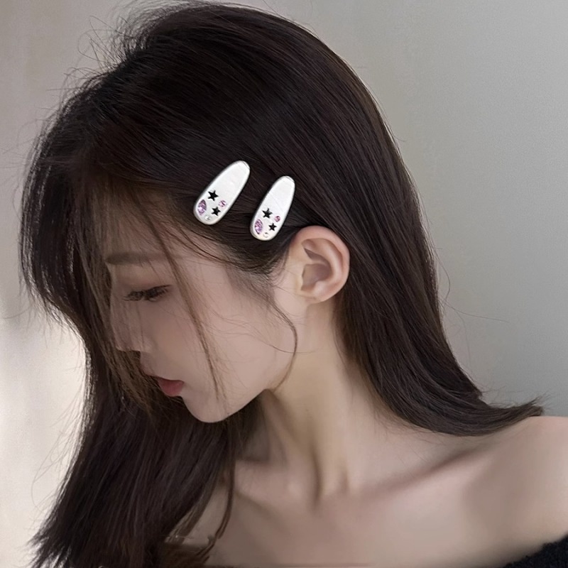 Star frosted mini hair clip Untuk Anak Dengan Poni Patah hair clip Di Dahi Rambut Pendek Di Samping Aksesoris Rambut Kecil Untuk Wanita